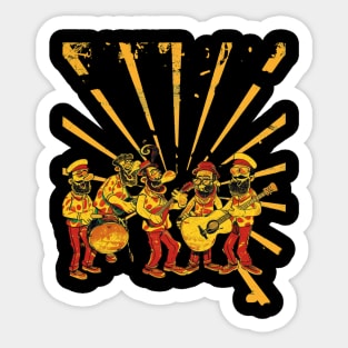 Monkey Banana Splits Whimsy Sticker